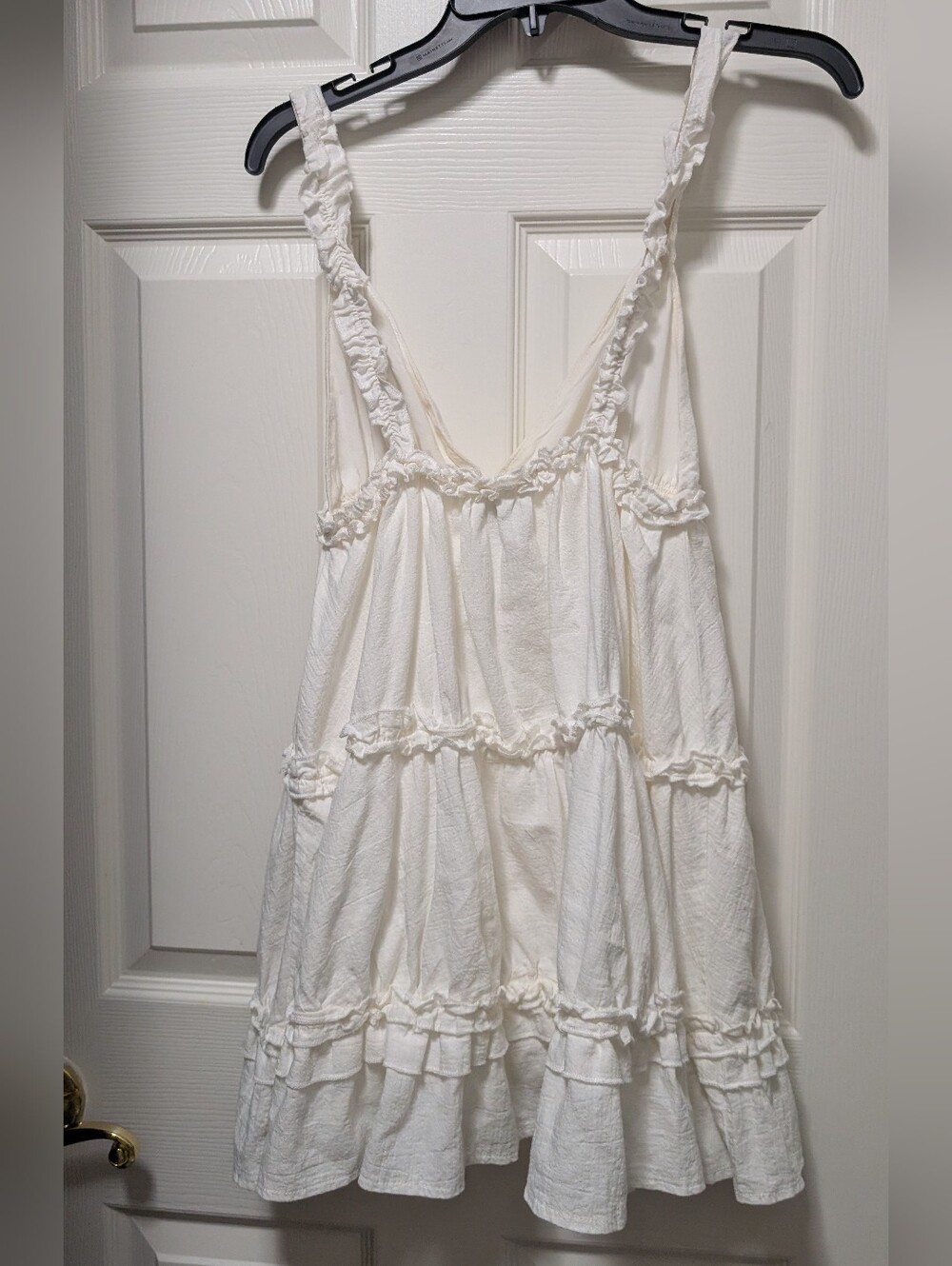 Princess Polly Romeo Mini Dress White Ruffle Size 4 - Picture 3 of 5
